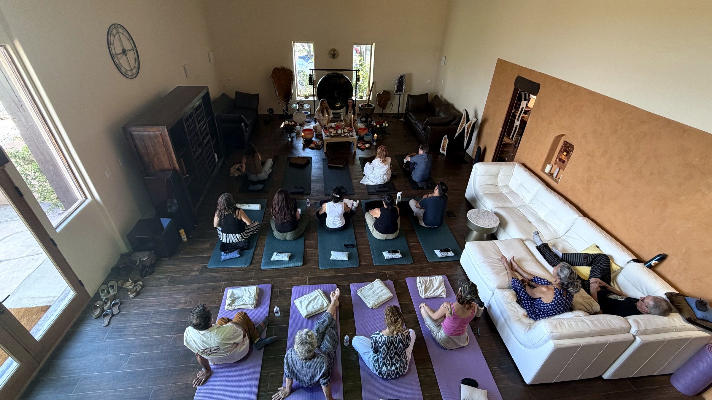 The ranch studio filled with guests for the first Echo Salon